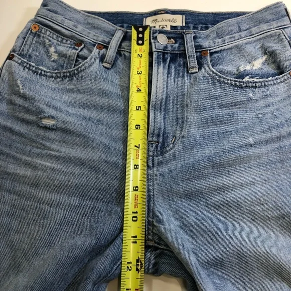 Madewell Women high waisted Distressed The Perfect Vintage Jean sz 26 in EUC - Picture 6 of 8